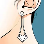 fang-shaped earrings image